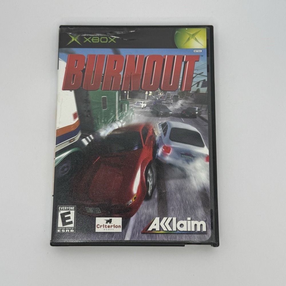 Burnout (Microsoft Xbox, 2002)‎ Blockbuster Case and Game Only Tested Working